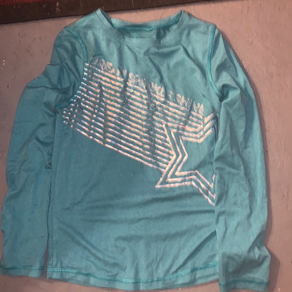 Jumping bean blue long sleeve sparkle active wear
